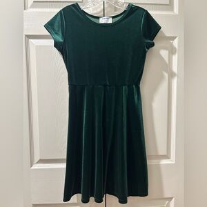 Old Navy Emerald Green Velvet Girls Kids Dress Size XL (14-16)